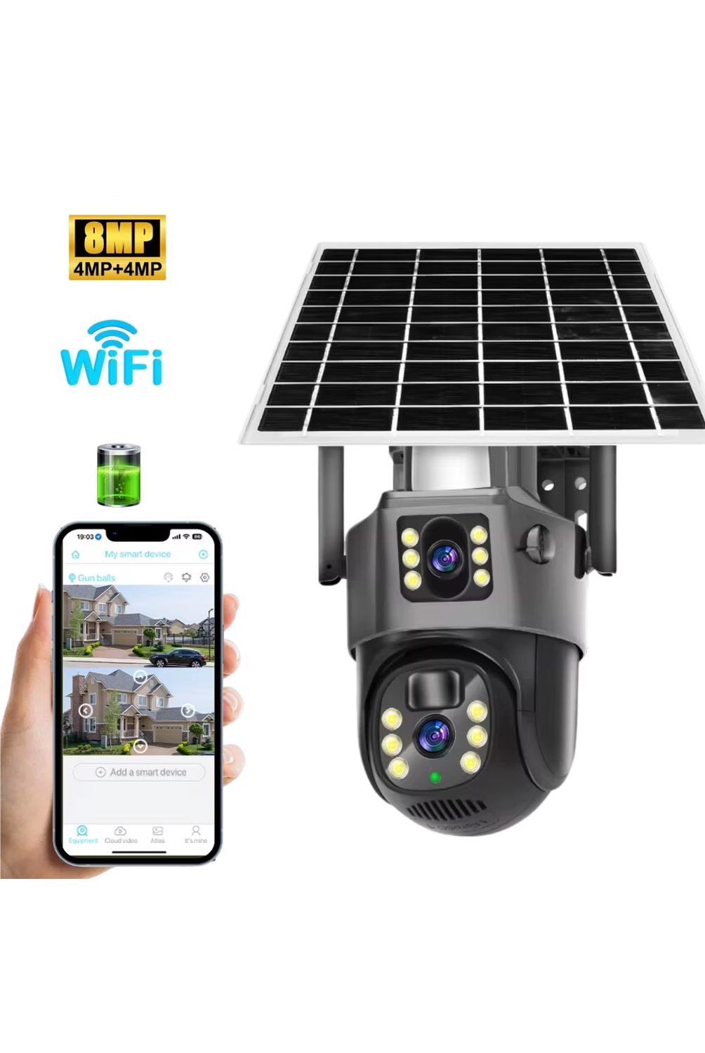 CAMARA DE EXTERIOR SEISA IPC-SY12-WIFI SOLAR