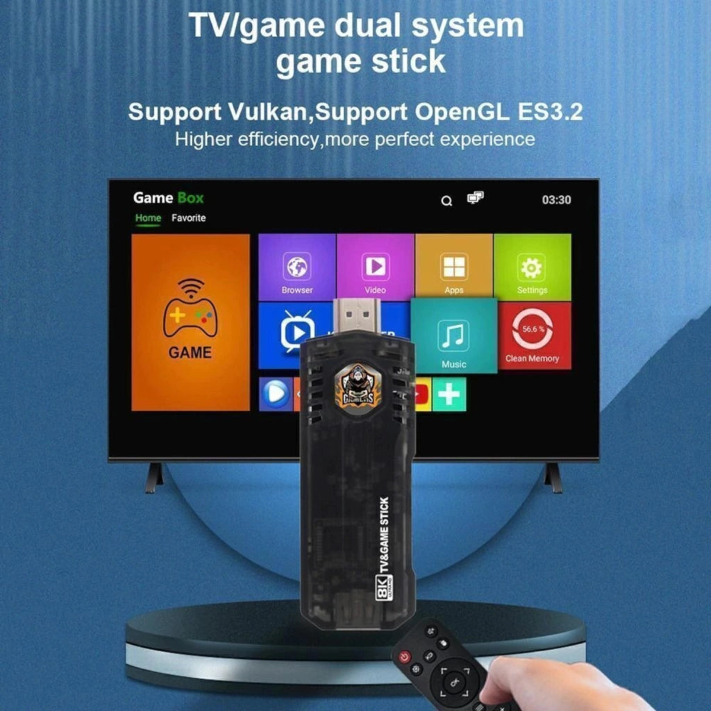 CONSOLA GAMESTICK GAMEBOX + TV BOX 8K