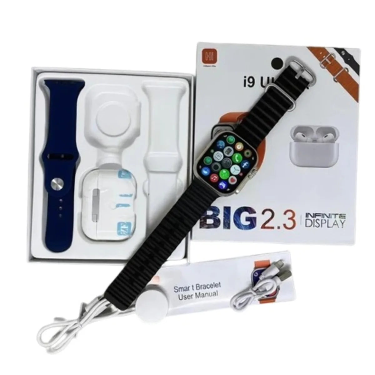 I9 ULTRA BIG 2.3 COMBO SMARTWATCH + AUDIFONOS