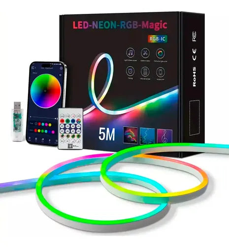 TIRA LED NEON 5 METROS CONTROL + BT